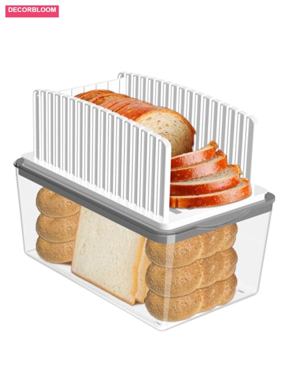 Adjustable Bread Slicer with Bread Box - Plastic, Homemade Bread Guide